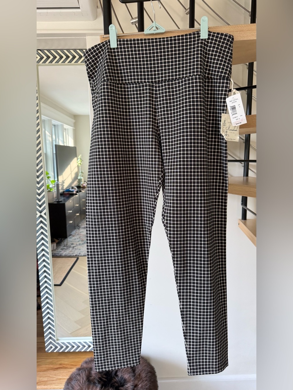 Ultra Tummy Control X-Large Shapewear Briefs - Black and White checked pant
